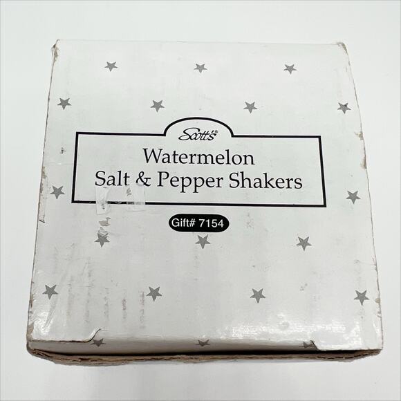 New in Box Watermelon Salt & Pepper Shakers by Scott's of Wisconsin - Picture 2 of 4